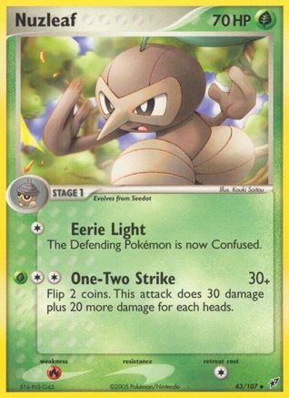 Nuzleaf - Reverse Holofoil Deoxys - Uncommon