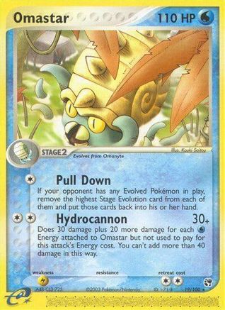 Omastar - Reverse Holofoil Sandstorm - Rare