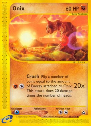 Onix 098/147 - Reverse Holofoil Aquapolis - Common