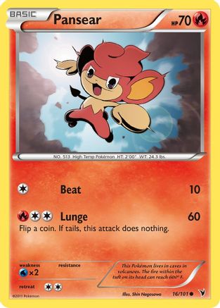 Pansear - Reverse Holofoil Noble Victories - Common