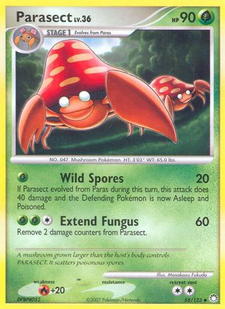 Parasect - Reverse Holofoil Mysterious Treasures - Uncommon