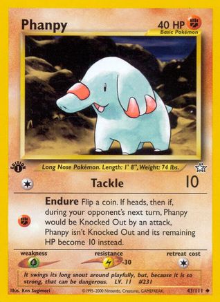 Phanpy 043 - 1st Edition Neo Genesis - Uncommon