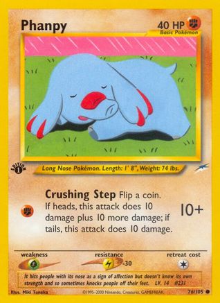 Phanpy 076 - 1st Edition Neo Destiny - Common