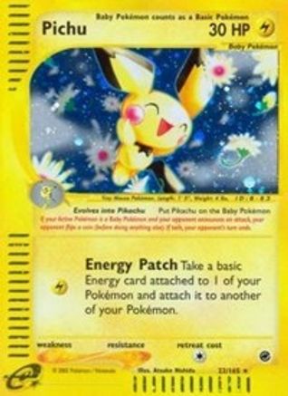 Pichu (22) - Reverse Holofoil Expedition - Holo Rare