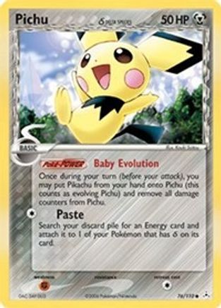 Pichu (Delta Species) 076 - Reverse Holofoil Holon Phantoms - Common