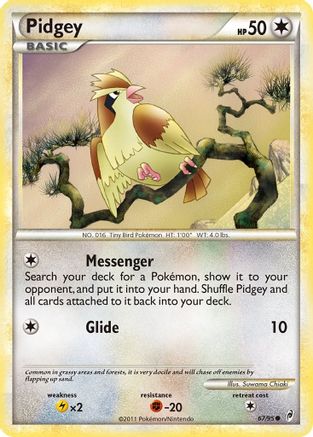 Pidgey 067 - Reverse Holofoil Call of Legends - Common