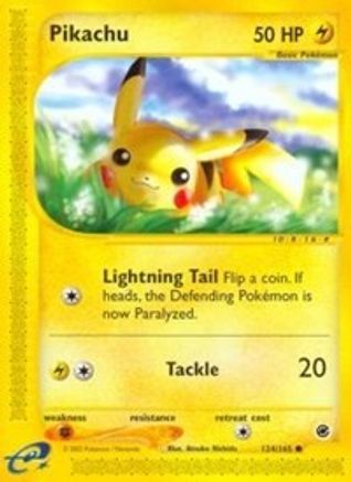 Pikachu 124 - Reverse Holofoil Expedition - Common