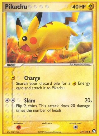 Pikachu 057 - Reverse Holofoil Power Keepers - Common