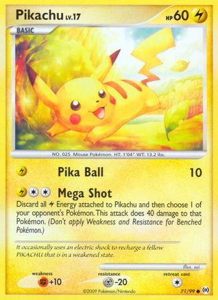 Pikachu 071 - Reverse Holofoil Arceus - Common