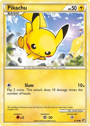 Pikachu 061 - Reverse Holofoil Undaunted - Common