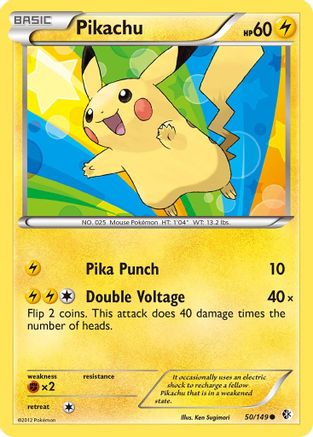 Pikachu 050 - Reverse Holofoil Boundaries Crossed - Common