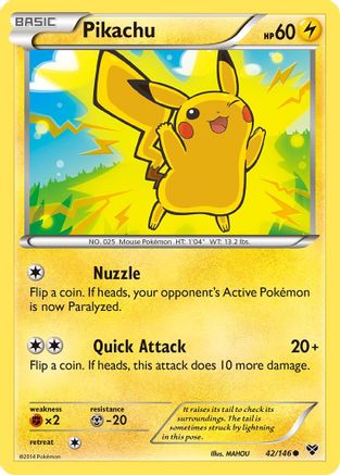 Pikachu 042 XY Base Set - Common
