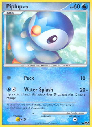 Piplup/017 - Holofoil POP Series 6 - Common