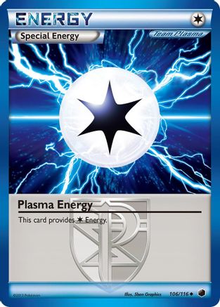 Plasma Energy (Team Plasma) 106 - Reverse Holofoil Plasma Freeze - Uncommon