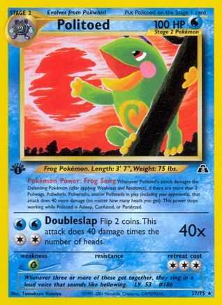 Politoed (27) (27) 027/75 - Unlimited Neo Discovery - Rare