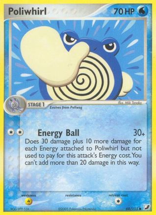 Poliwhirl 068 - Reverse Holofoil Unseen Forces - Common