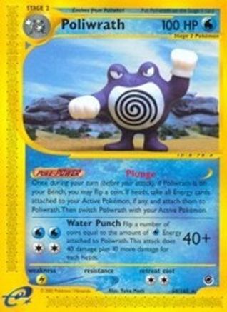Poliwrath (60) - Reverse Holofoil Expedition - Rare