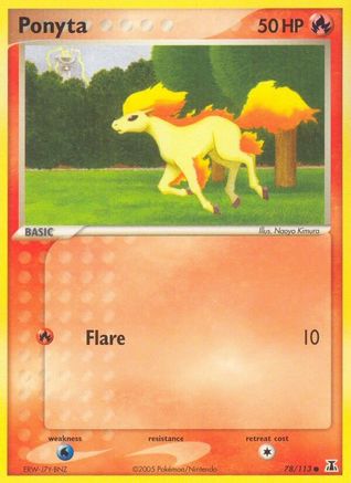 Ponyta 078 - Reverse Holofoil Delta Species - Common