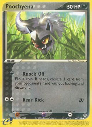 Poochyena 064/109 - Reverse Holofoil Ruby and Sapphire - Common