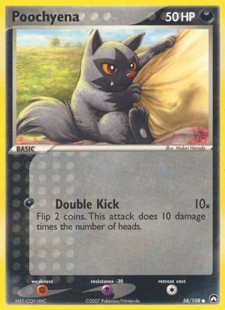 Poochyena 058 - Reverse Holofoil Power Keepers - Common