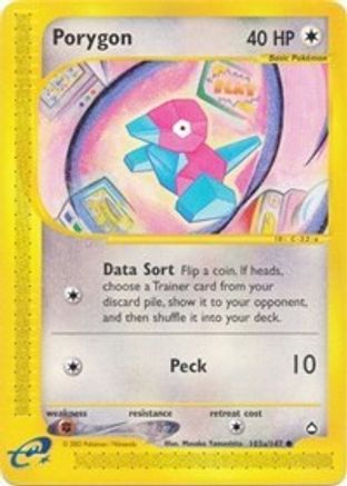 Porygon (103b) - Reverse Holofoil Aquapolis - Common