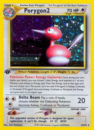Porygon2/64 - 1st Edition Holofoil Neo Revelation - Holo Rare