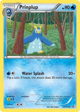 Prinplup - Reverse Holofoil Legendary Treasures - Uncommon