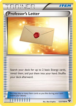 Professor's Letter 123 - Reverse Holofoil XY Base Set - Uncommon