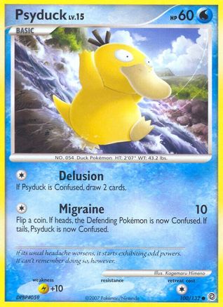 Psyduck 100 - Reverse Holofoil Secret Wonders - Common