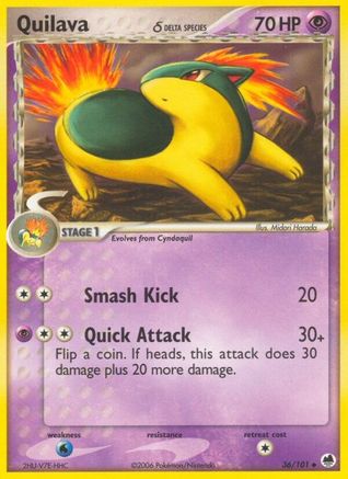 Quilava (Delta Species) 036 - Reverse Holofoil Dragon Frontiers - Uncommon