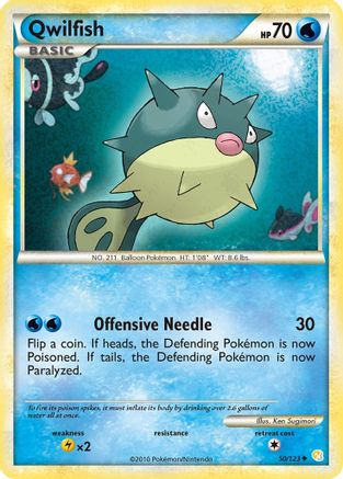 Qwilfish 050 - Reverse Holofoil HeartGold SoulSilver - Uncommon