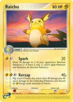 Raichu - Reverse Holofoil Team Magma vs Team Aqua - Rare