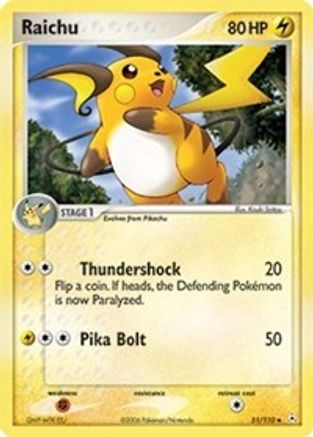 Raichu - Reverse Holofoil Holon Phantoms - Uncommon