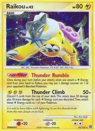 Raikou/132 - Reverse Holofoil Secret Wonders - Holo Rare