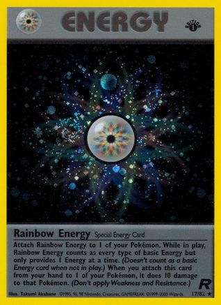 Rainbow Energy (17) (17) 017 - 1st Edition Holofoil Team Rocket - Holo Rare