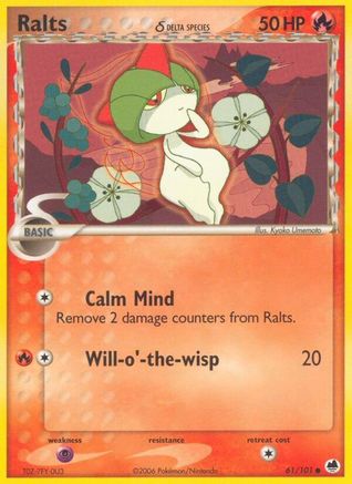 Ralts (Delta Species) 061 - Reverse Holofoil Dragon Frontiers - Common