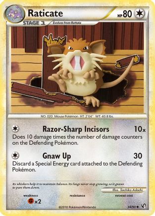 Raticate 034/90 Undaunted - Uncommon