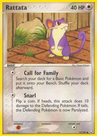 Rattata 072/109 - Reverse Holofoil Team Rocket Returns - Common