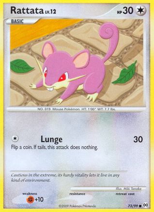 Rattata 073 - Reverse Holofoil Arceus - Common