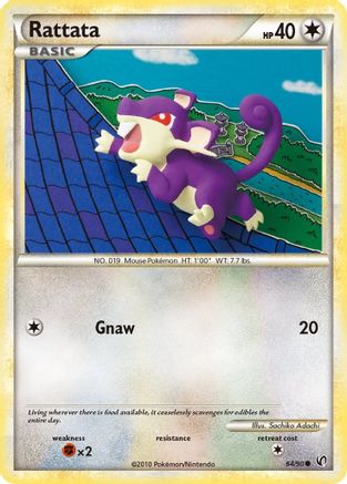 Rattata 064/90 - Reverse Holofoil Undaunted - Common