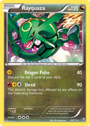 Rayquaza 093 - Holofoil Legendary Treasures - Holo Rare