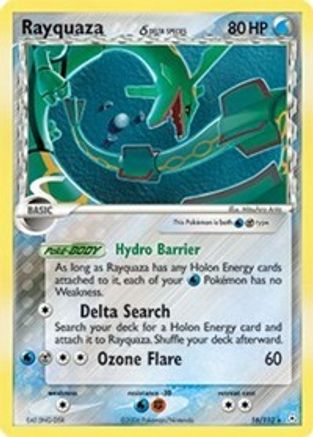 Rayquaza - 016/110 (Delta Species)/110 - Reverse Holofoil Holon Phantoms - Holo Rare