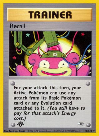 Recall 116 - 1st Edition Gym Heroes - Uncommon