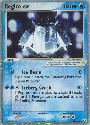 Regice ex - Holofoil Emerald - Ultra Rare