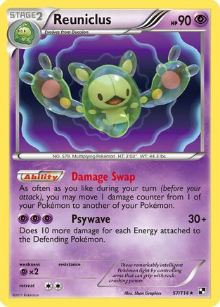 Reuniclus/114 - Reverse Holofoil Black and White - Holo Rare