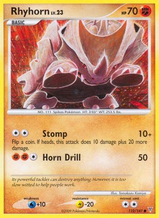 Rhyhorn - Reverse Holofoil Supreme Victors - Common