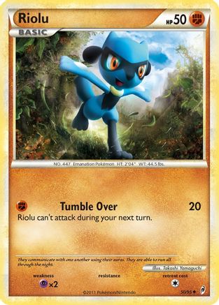 Riolu 050 - Reverse Holofoil Call of Legends - Uncommon