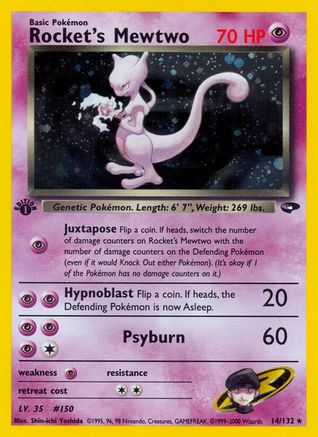 Rocket's Mewtwo - 1st Edition Holofoil Gym Challenge - Holo Rare