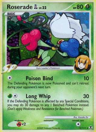 Roserade GL - Reverse Holofoil Rising Rivals - Holo Rare