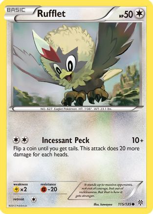 Rufflet - Reverse Holofoil Plasma Storm - Common